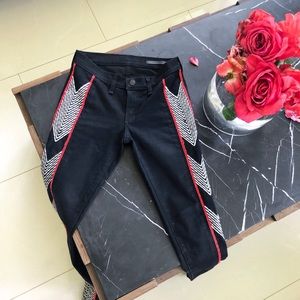 Rag and bone dark blue mid rise skinny jeans